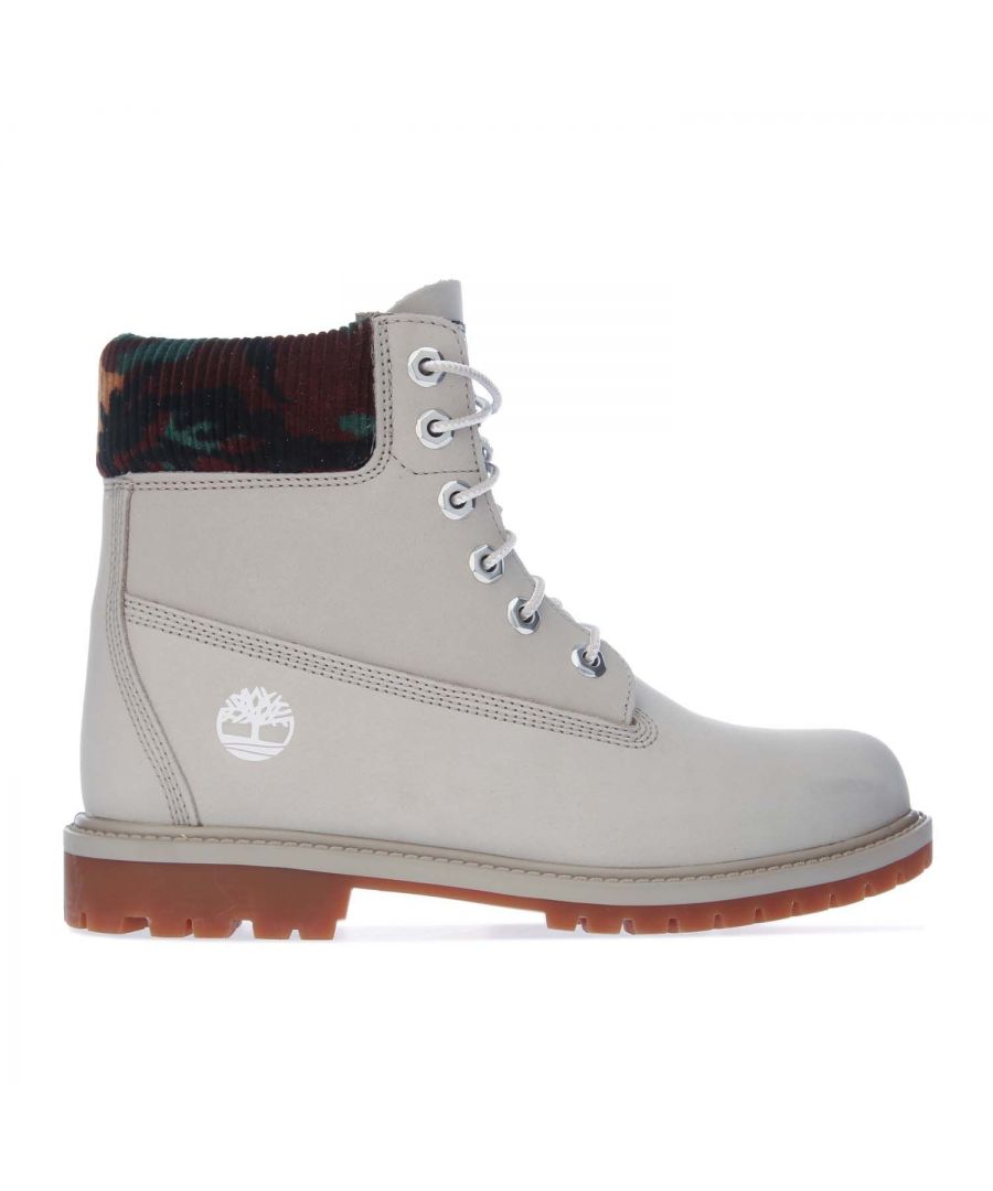 Timberland Womenss 6 Inch Heritage Cupsole Boots in Taupe Leather - Size UK 4