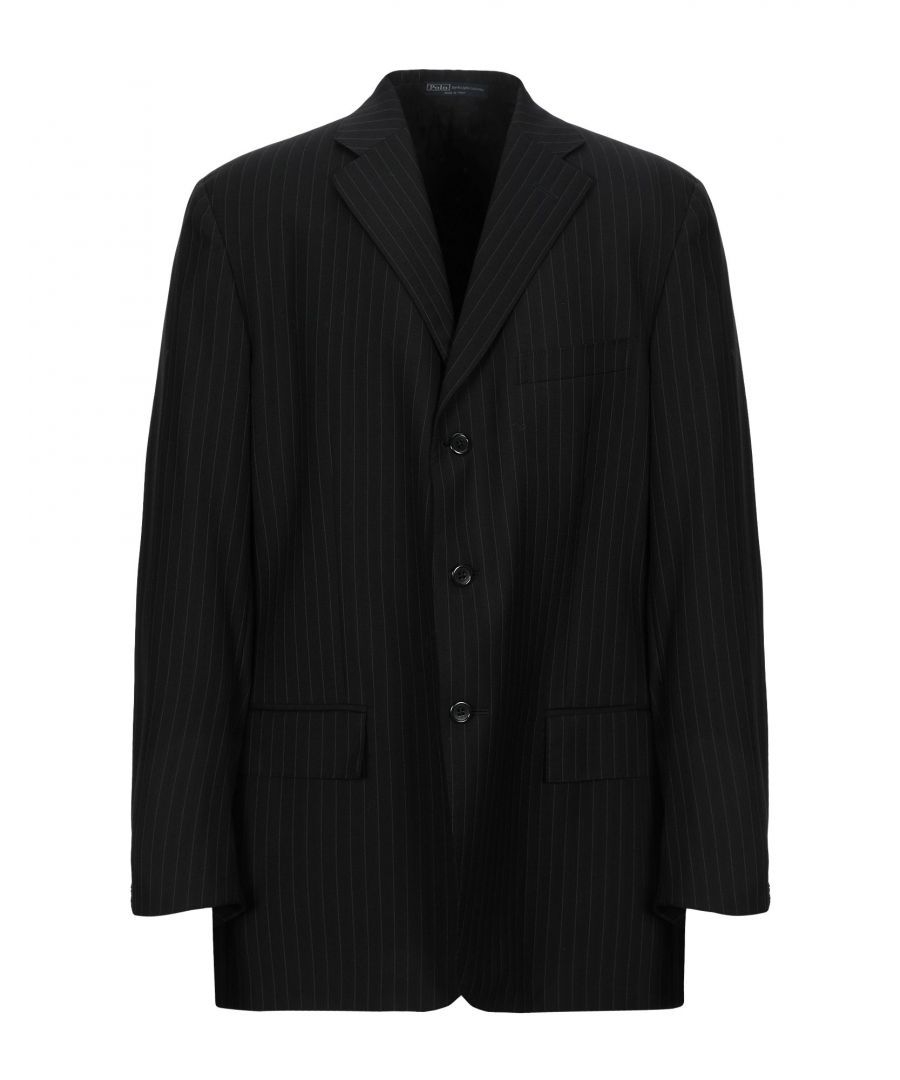 cool wool, darts, pinstriped, multipockets, pocket with flap, single chest pocket, internal pockets, 2 buttons, lapel collar, single-breasted , long sleeves, fully lined, dual back vents