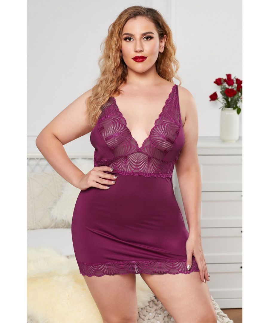 Perfect piece that mixes femininity and sensuality. For compositions with a more sexy and delicate look, the pieces with transparency and cutouts become the perfect combination. Soft lace and mesh, stretch and breathable, perfectly shows sexy body line, sexy and seductive to draw your lover's attention. The shoulder straps are freely adjustable in length. Azura Exchange plus size lingerie are perfect choice for date night, wedding night, honeymoon, valentine's day, anniversary. .