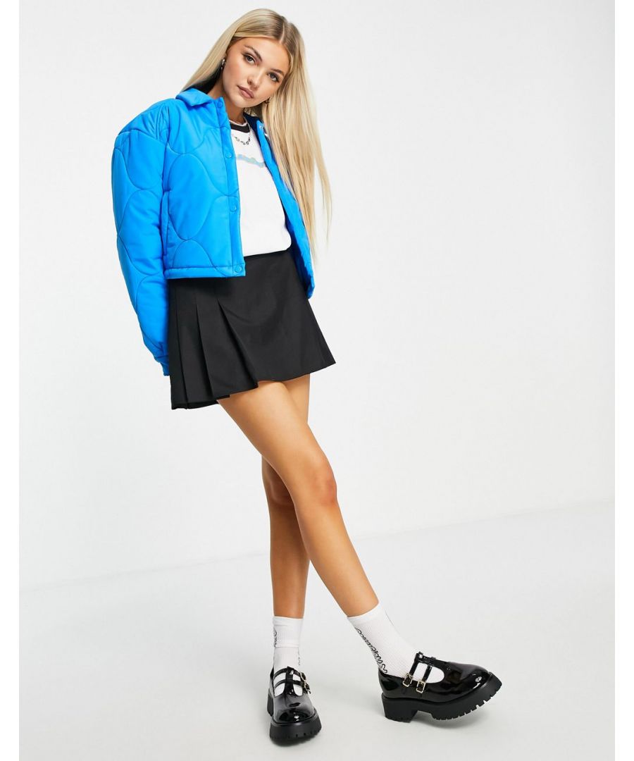 Jacket by COLLUSION Exclusive to ASOS Quilted design Shawl collar Press-stud placket Side pockets Regular fit  Sold By: Asos