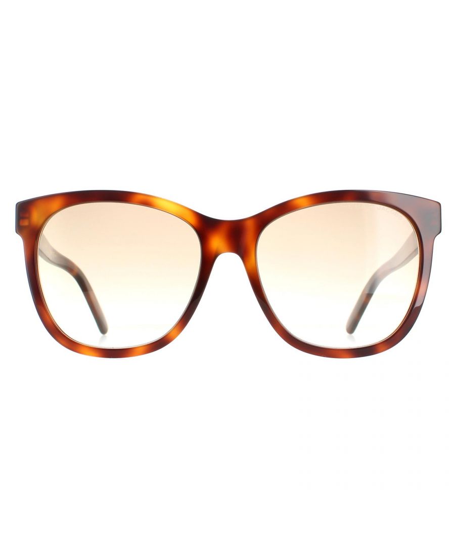 Marc Jacobs Square Womens Havana  Brown Gradient  MARC 527/S  Sunglasses are a modern square style crafted from lightweight acetate. The Marc Jacobs logo is embedded into the slender temples for brand authenticity.