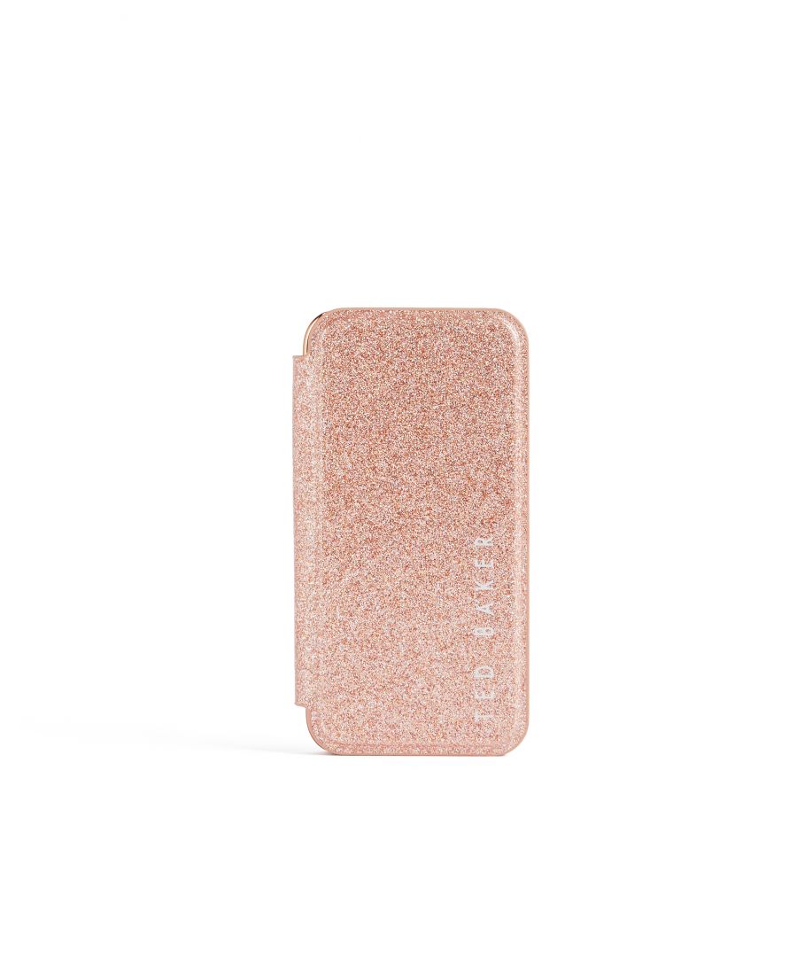 Image for Ted Baker Diamon Glitter Iphone 12 Mini Mirror Case, Baby Pink