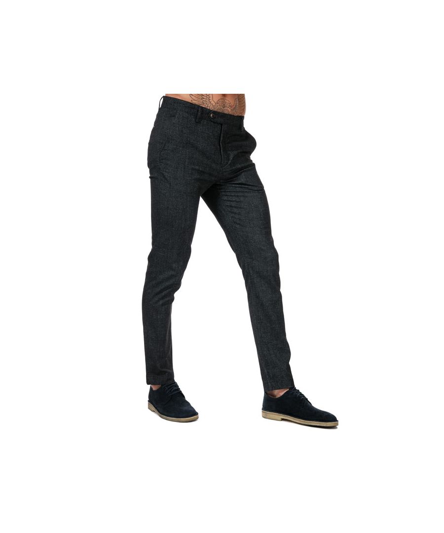 Image for Men's Ted Baker Haloe Super Slim Plain Trousers in Charcoal