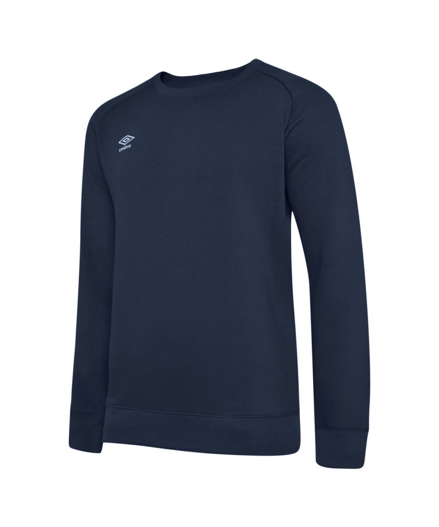 Material: 70% Cotton, 30% Polyester. Design: Stacked Logo. Hem: Elasticated, Ribbed. Flat Locked Seams. Neckline: Crew Neck, Ribbed. Cuff: Elasticated, Ribbed. Sleeve-Type: Long-Sleeved. Fastening: Pull Over.