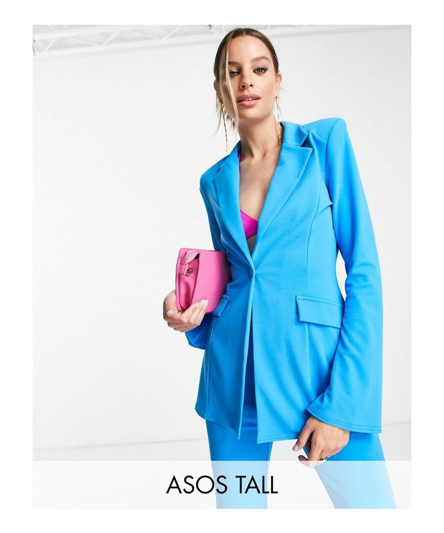 Tall blazer by ASOS DESIGN Suit yourself Notch lapels Single button fastening Pocket details Regular fit  Sold By: Asos