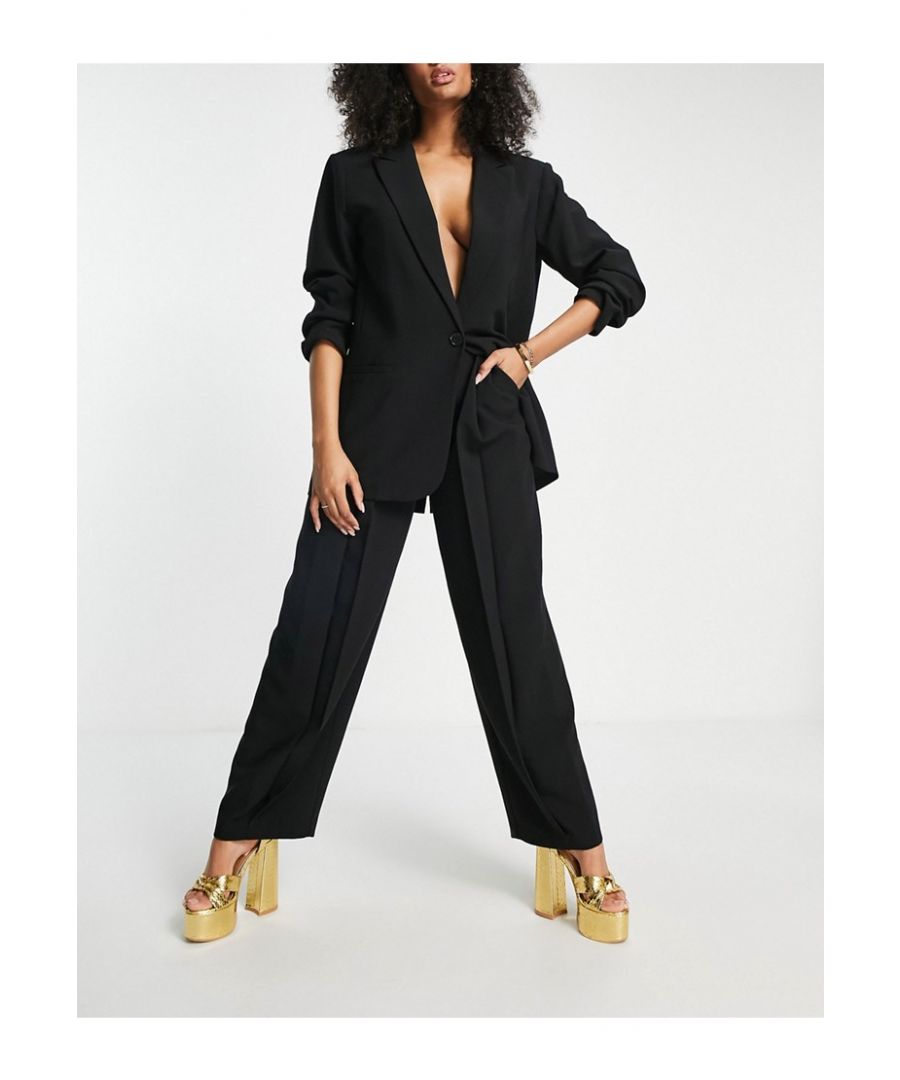 Trousers by ASOS EDITION Looks for your lower half High rise Side pockets Pleat detail to front Wide leg Sold by Asos