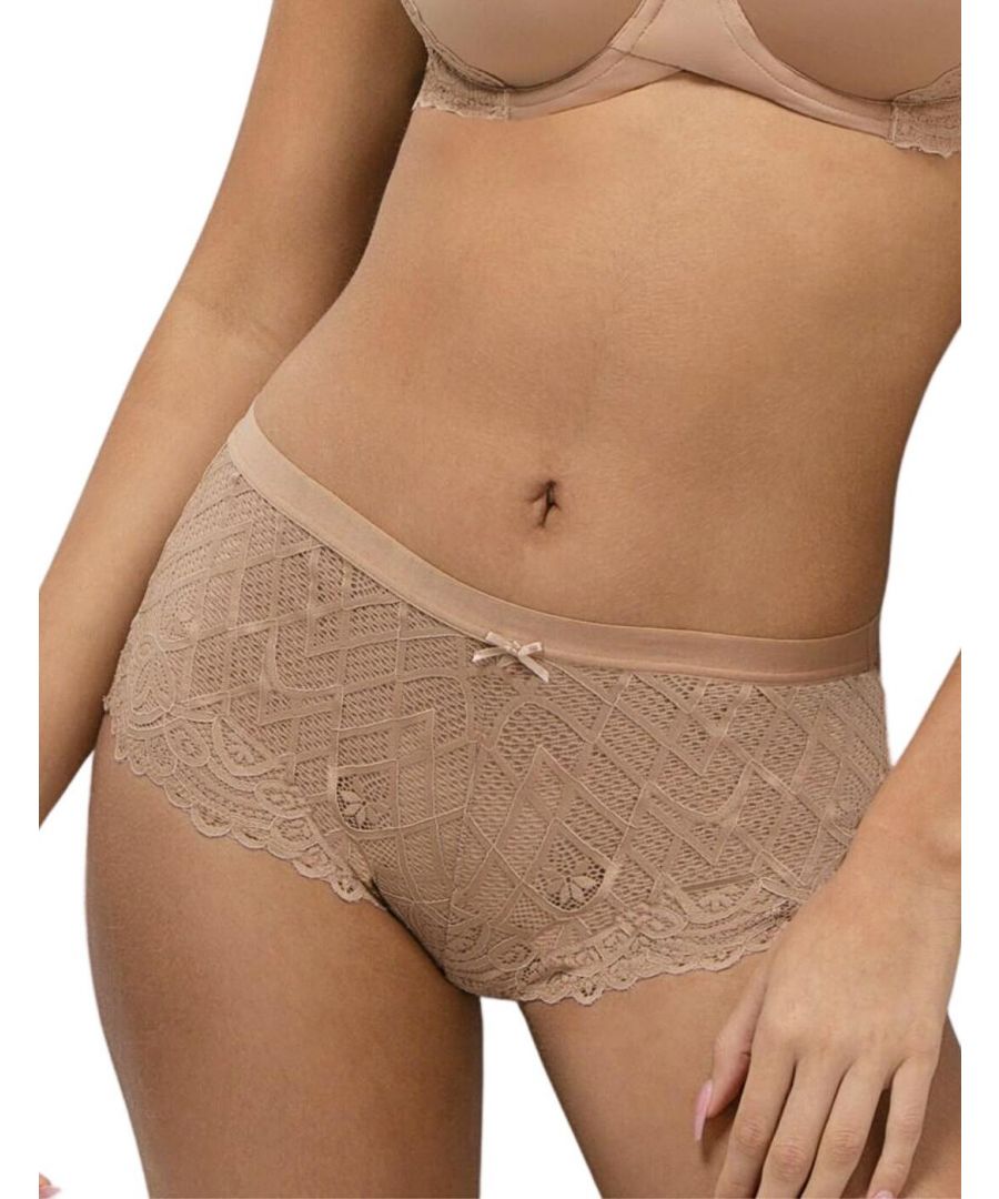 These gorgeous shorts from Charnos' Rhapsody range are the perfect addition to your lingerie collection. With all-over lace and contrasting linings. The microfibre panels on the front and back ensure a soft and comfortable all-day fit. Ensure a perfect fit with the elasticated waistband and legs. The cotton-lined gusset guarantees full coverage while the lace in the back shows a hint of skin for a sexy touch. Finished off beautifully with a two-tone satin bow. Pair with matching items to complete the look.\n\nAll-over lace\nContrasting linings\nMicrofibre panels\nElasticated waistband and legs\nCotton-lined gusset\nTwo-tone satin bow\nComposition: 89% Polyamide | 11% Elastane\n\nListed in UK sizes