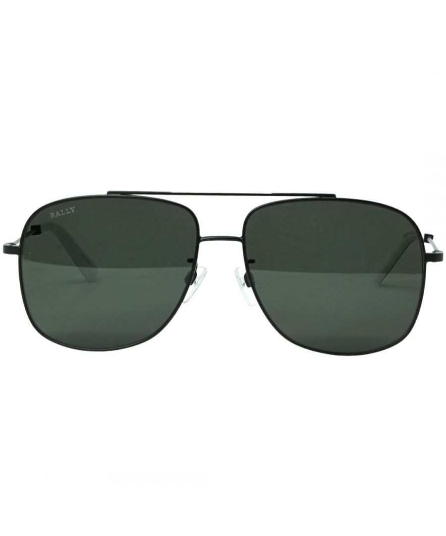 Bally BY0050-K 02D Black Sunglasses. Lens Width = 61mm. Nose Bridge Width = 14mm. Arm Length = 135mm. Sunglasses, Sunglasses Case, Cleaning Cloth and Care Instrtions all Included. 100% Protection Against UVA & UVB Sunlight and Conform to British Standard EN 1836:2005