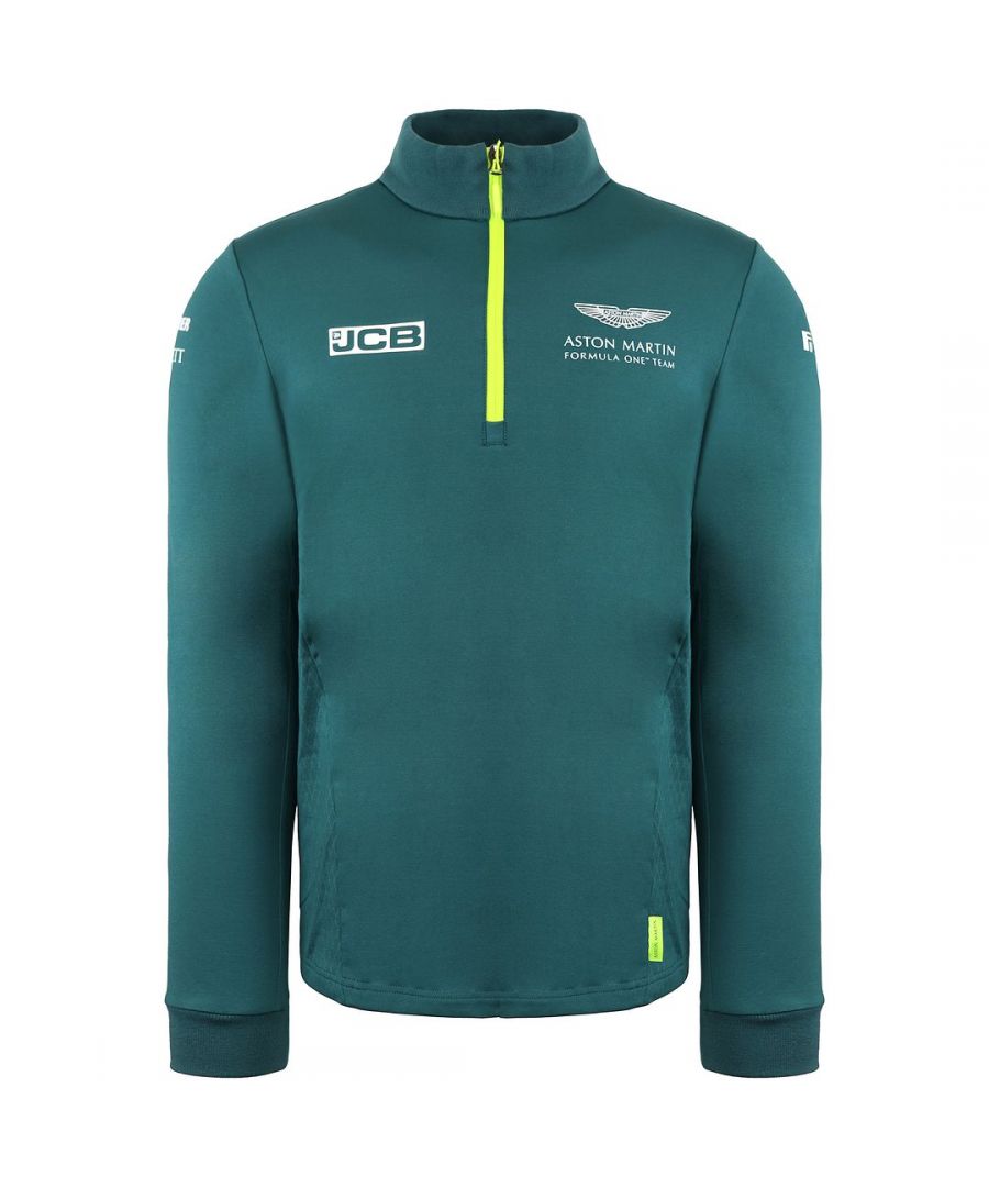 aston martin f1 official team mens green midlayer - size x-small