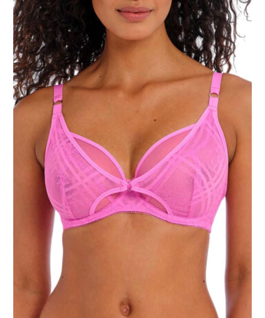 Freya Womens Fatale High Apex Bra - Pink Polyamide - Size 30FF