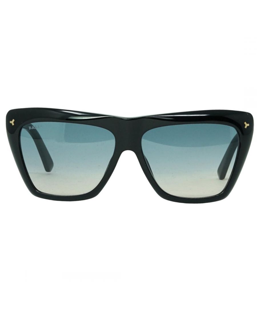 Bally BY0055 01B Black Sunglasses. Lens Width = 61mm. Nose Bridge Width = 14mm. Arm Length = 135mm. Sunglasses, Sunglasses Case, Cleaning Cloth and Care Instrtions all Included. 100% Protection Against UVA & UVB Sunlight and Conform to British Standard EN 1836:2005