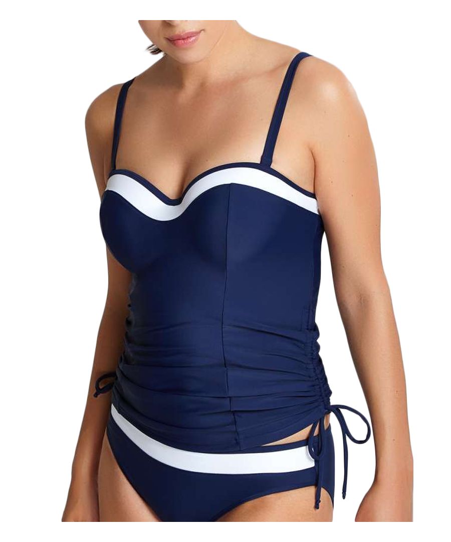 Panache Womens Anya Cruise Tankini Top - Blue - Size 30G