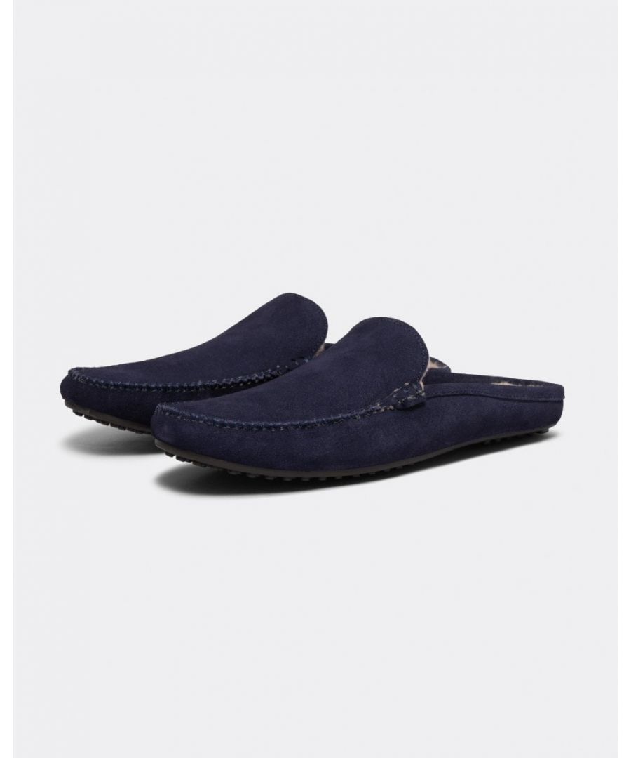 Oliver Sweeney Gomes Mens Mule Slippers - Navy - Size UK 9