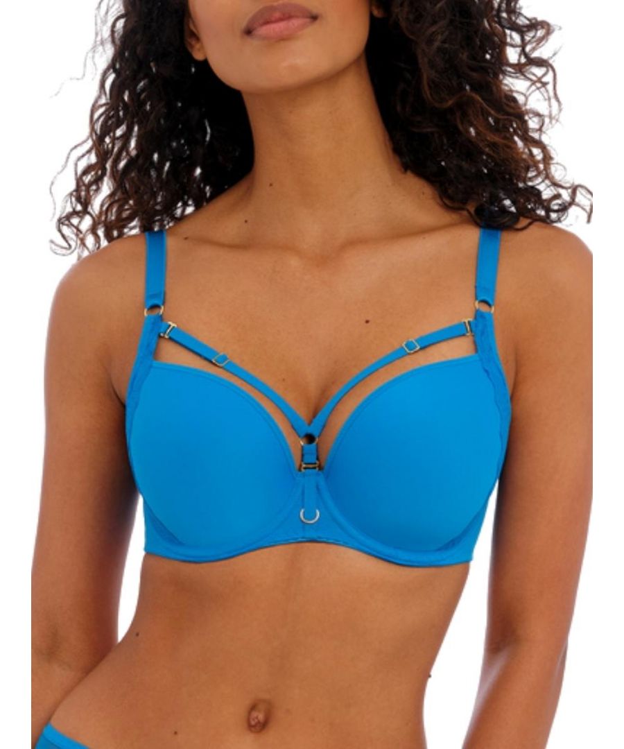 Freya Womens Temptress T-Shirt Bra - Blue Nylon - Size 28GG