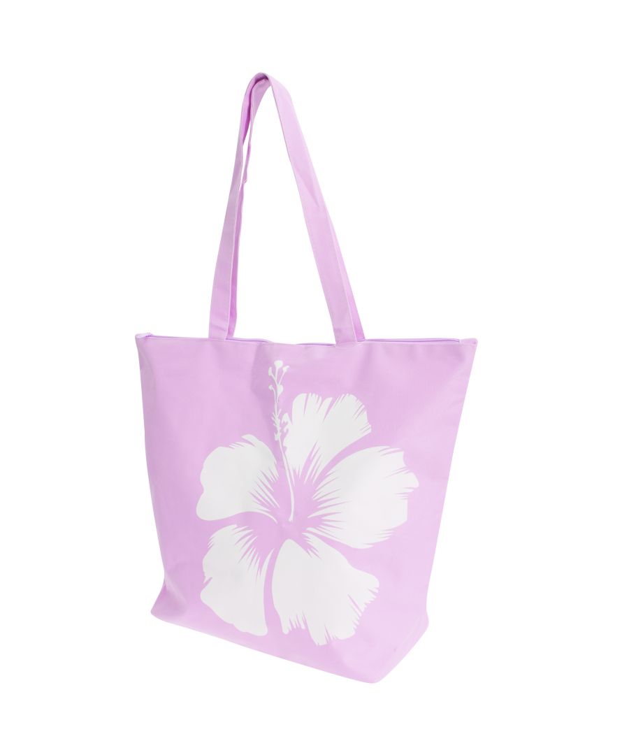 Image for FLOSO Womens/Ladies Hawaiian Flower Summer Handbag (Pink)