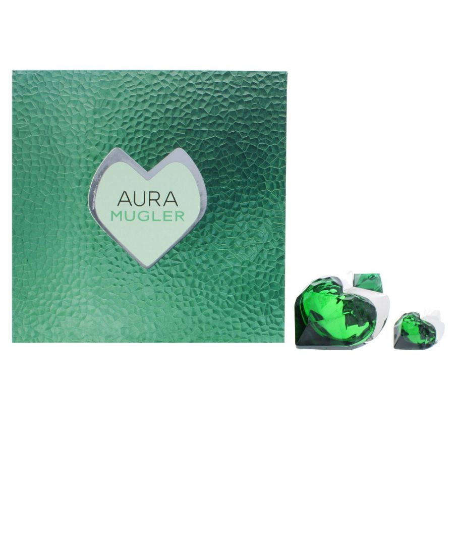 Aura Mugler is a woody aromatic fragrance for women. Top notes: bergamot and rhubarb leaf. Middle notes: orange blossom, green notes, ylang-ylang and pear. Base notes: bourbon vanilla, woody notes, amberwood, sandalwood, coumarin. Aura Mugler was launched in 2017.