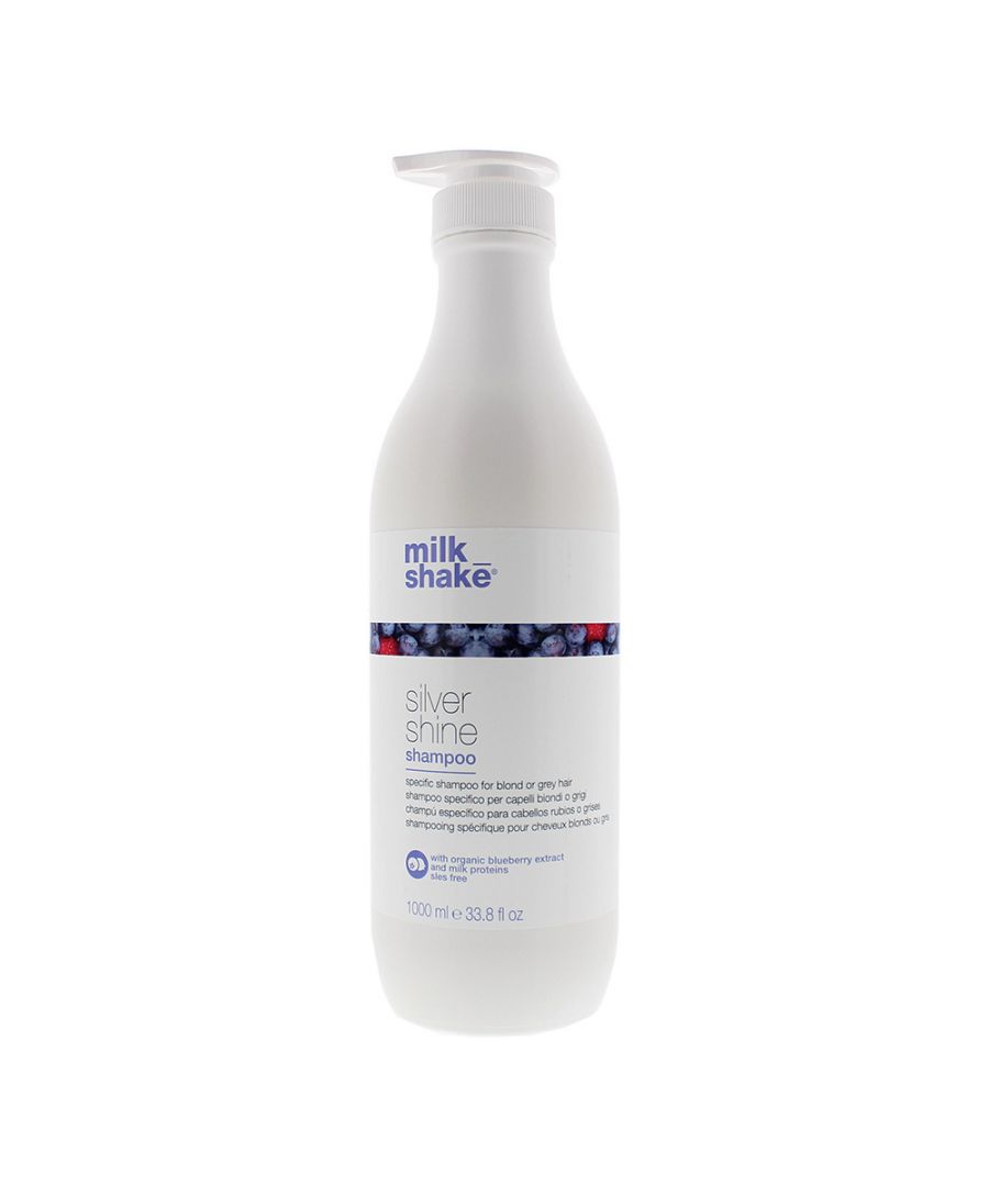Adding a radiant shimmer to blonde or grey hair, the Silver Shine Shampoo encourages cool tones in the hair by removing brassy and yellow colours. Supports the hair with restructuring milk proteins as well as vitamin-rich blueberry and violet pigments. Active ingredients: Strawberry extract, raspberry extract, milk proteins, blueberry extract, blackberry extract, specific violet pigment.