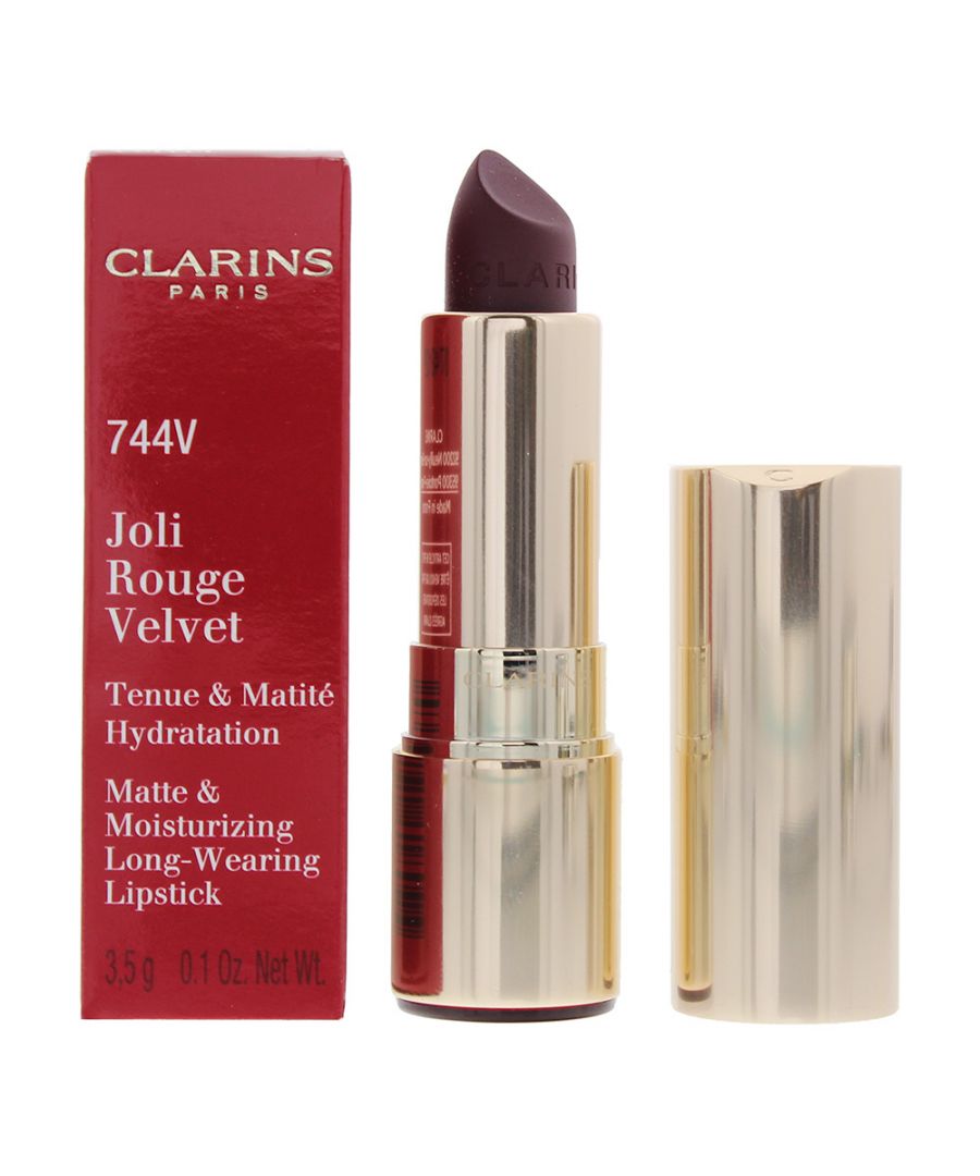 Long-wearing formula created with Clarins' exclusive Velvet Booster+ Complex. A creamy, moisturizing lipstick that combines pure plant extracts with rich matte pigments. Enriched with Organic Apricot oil and Marsh Samphire to plump, comfort, and hydrate lips for 6 full hours .Lightweight texture glides on and stays colour-true for hours of flawless wear.
