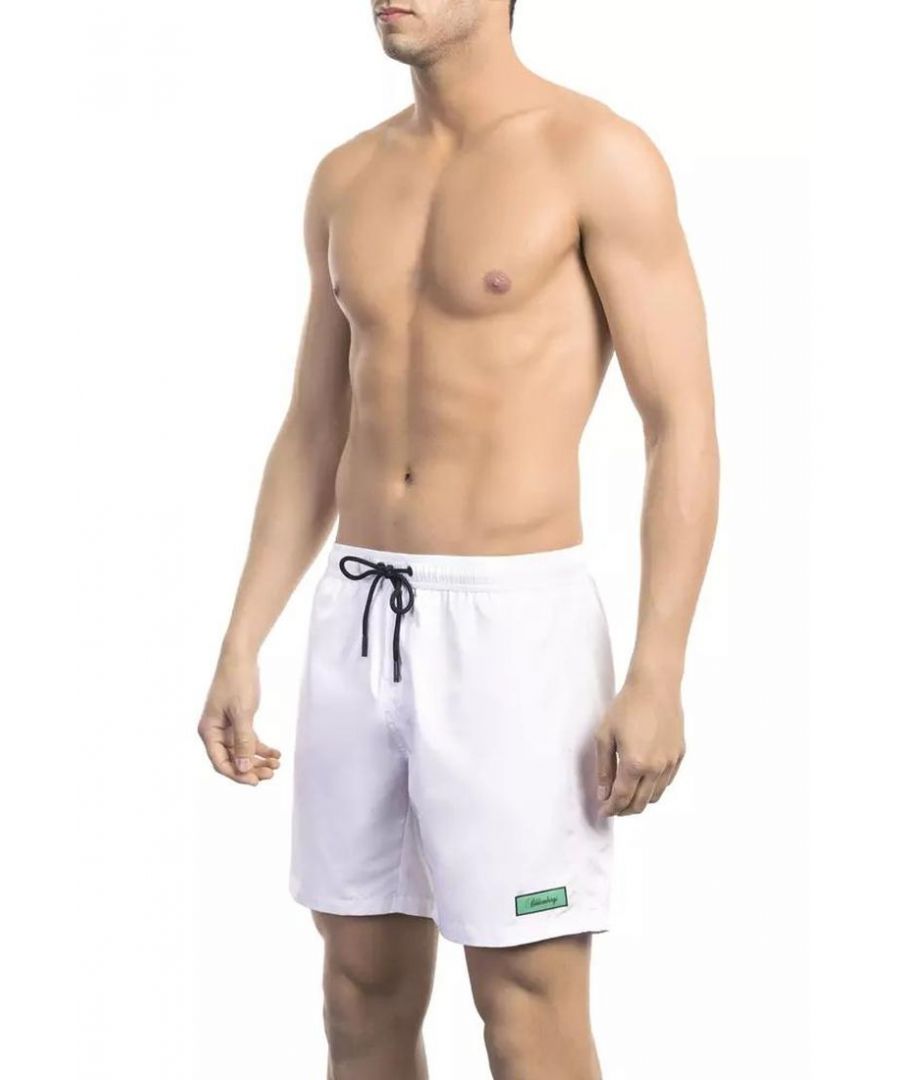 Bikkembergs Mens White Swimwear - Size Medium