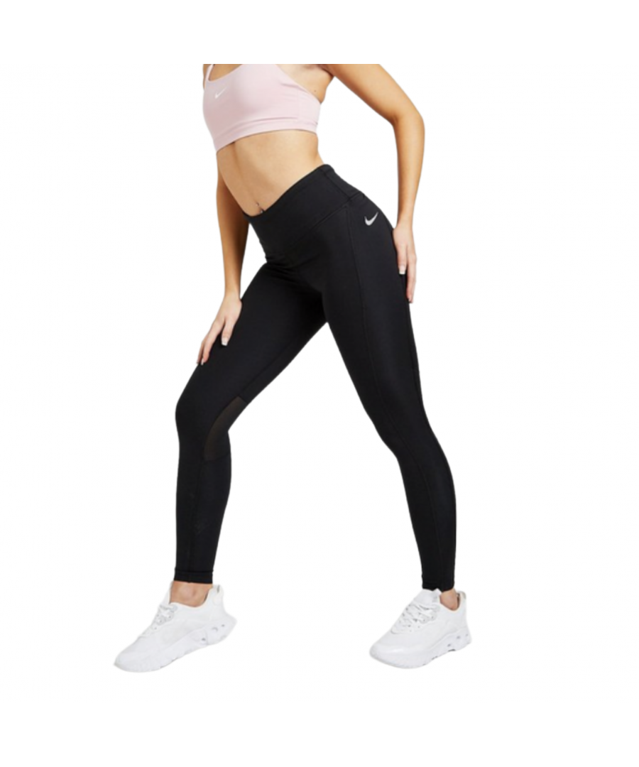 Made to move, these women's Running Epic Fast Tights from Nike have comfort covered - whatever the distance. In a Black colourway, these tight-fit leggings are made from Nike's Power fabric, which is stretchy and supportive. They come with Dri-FIT tech to wick away sweat and feature breathable mesh panels to the back of the knees. With full-length legs, these running tights have an elasticated, mid-rise waistband with an adjustable drawcord for a custom fit. They come with hidden pockets for small essentials and are finished with Nike branding to the hip. Machine washable.