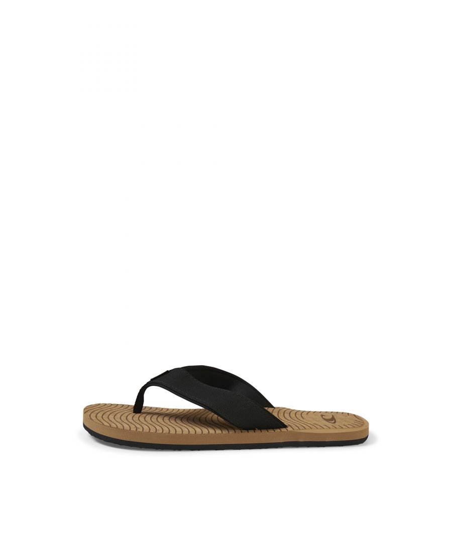 The 'Koosh' Sandal from O'Neill is the perfect flip flop for beach trips and swimming pool hangouts.  Featuring a laser-printed footbed, a soft, wide strap for all day wear, plus minimal O'Neill branding on a woven tab.  Get yours today to avoid disappointment