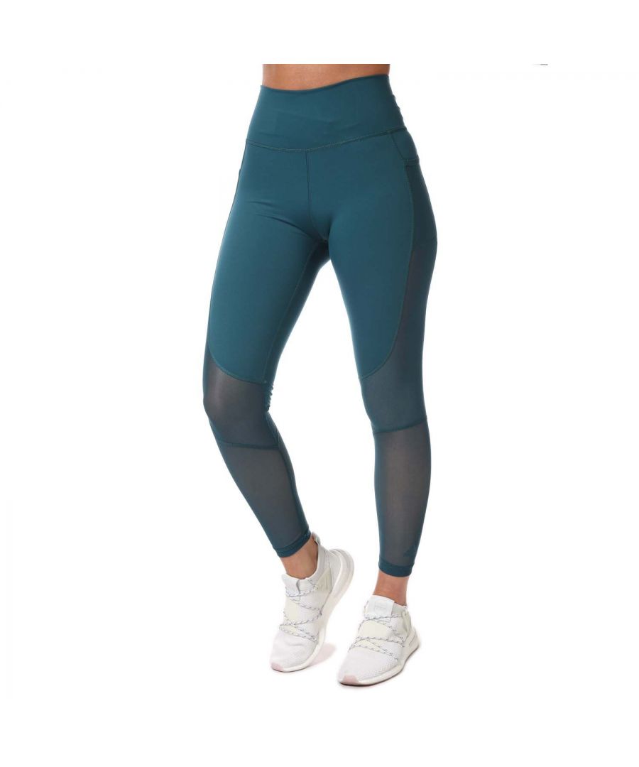 adidas Womenss Believe This Summer 7/8 Tights in Teal - Size UK 12-14 (Womens)
