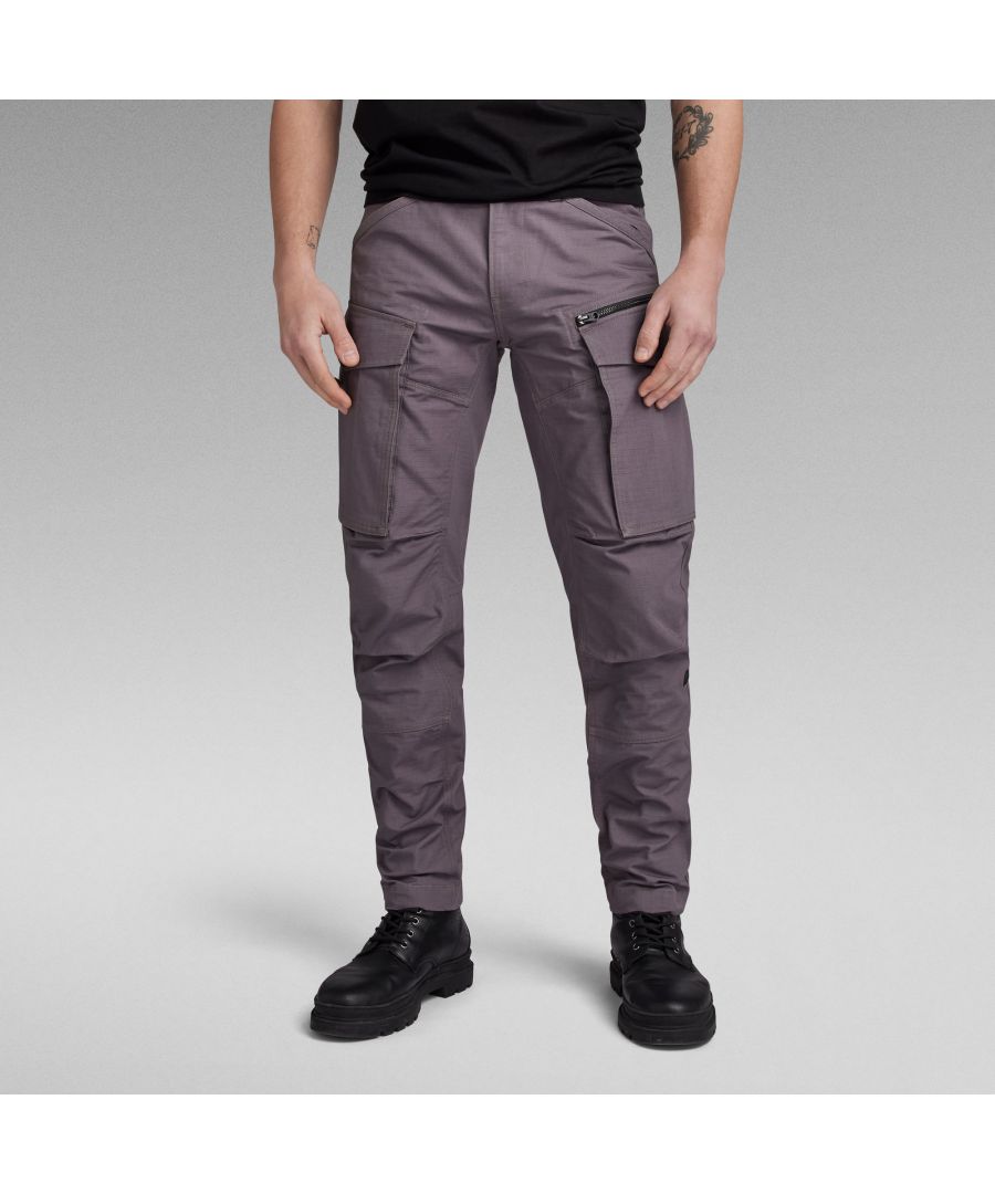 G Star Raw Mens G-Star RAW Rovic Zip 3D Regular Tapered Pants - Grey Cotton - Size 29W/30L