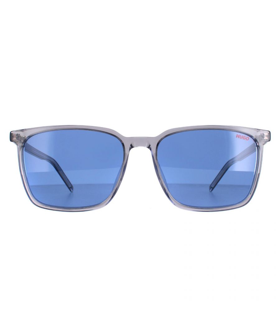 Hugo by Hugo Boss Rectangle Mens Light Grey Crystal Blue Avio HG1096/S  Sunglasses are a stylish and sleek option for those looking for a high-quality accessory to protect their eyes from the sun. These sunglasses feature a classic rectangle design with a durable acetate frame. The Hugo by Hugo Boss HG1096/S sunglasses are an excellent choice for anyone looking to elevate their sunglasses game.