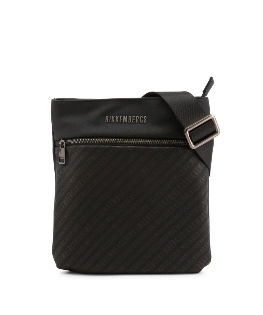 Brand: Bikkembergs Collection: Spring/summer  Gender: Man  Type: across-body  Material: Polyurethane  Main Fastening: Zip  Handles: 1 Handle  Shoulder Strap: adjustable Shoulder Strap  Inside: Lined, 1 Compartment  Internal Pockets: 3  External Pockets: 1  Width cm: 26  Height cm: 28  Depth cm: 4  Details: Dustbag Included, Visible Logo