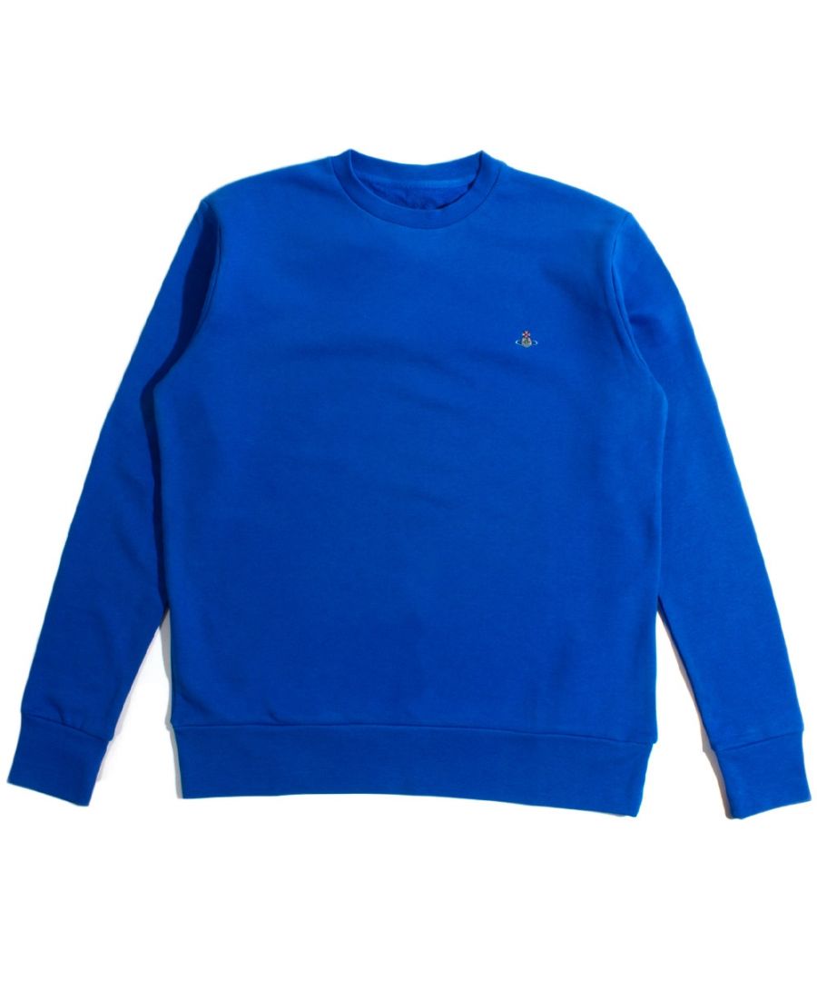 This crewneck sweatshirt from Vivienne Westwood is crafted from pure soft cotton and has ribbed trims for a comfort fit. The sweatshirt features the signature embroidered Orb logo on the chest.\n\nChest sizes: (in inches)\n\n \tSmall: 38