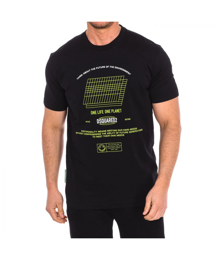 Dsquared2 Mens short sleeve T-shirt S778GD0068-S24427 - Black - Size X-Large