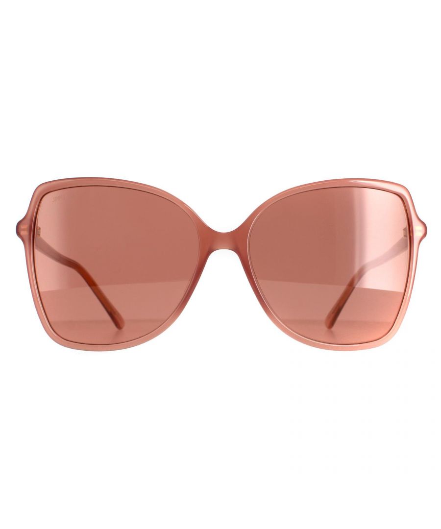 Jimmy Choo Butterfly Dames Naakt Burgundy Fede/S Jimmy Choo zijn een vlindervorm gemaakt van lichtgewicht acetaat. De super slanke tempels bevatten de Jimmy Choo om de authenticiteit van het merk te waarborgen