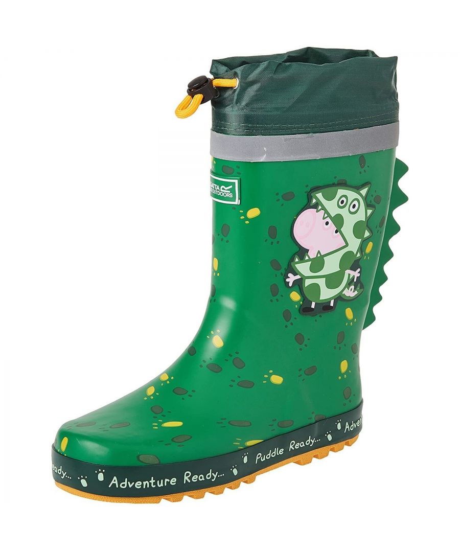regatta childrens unisex childrens/kids puddle peppa pig wellington boots (green) - size uk 1