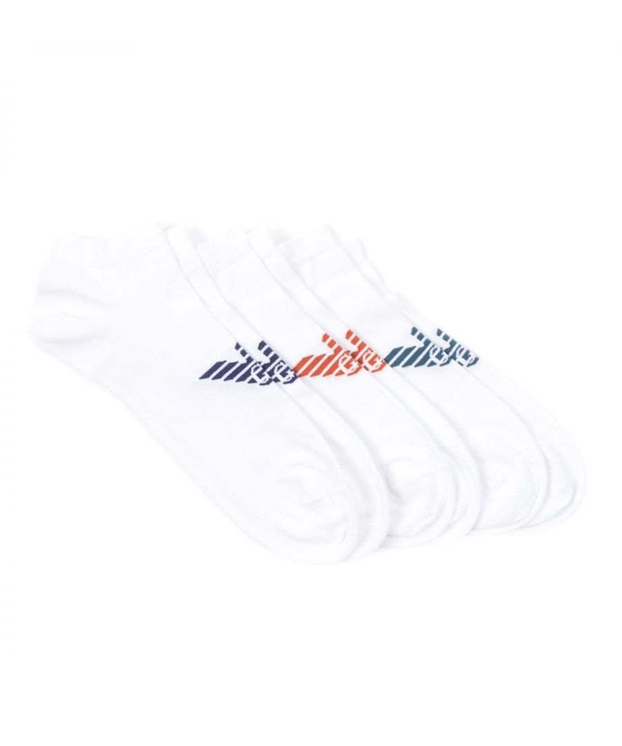 Refresh your essentials with this three pack of ankle socks from Emporio Armani Loungewear. Crafted in a cotton-rich blend with added stretch for superior comfort. Finished with the Emporio Armani eagle logo.Three Pack, Stretch Cotton Blend, Ankle Sports Cut, 70% Cotton, 28% Polyamide & 2% Elastane, Emporio Armani Branding.
