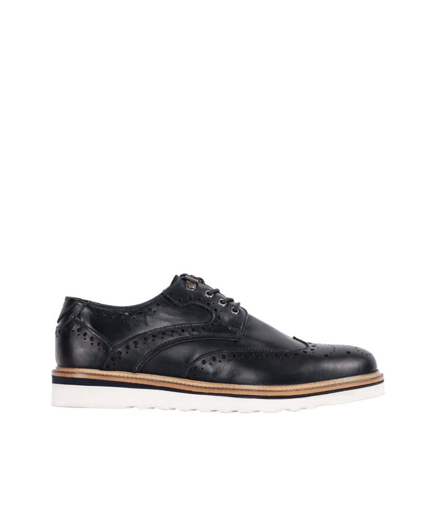 Image for MENS RIPLEY NAVY WEDGE DERBY BROGUE