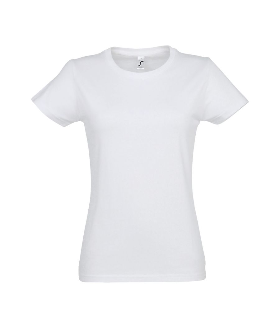 SOLS Womens/Ladies Imperial Short-Sleeved T-Shirt (White) - Size X-Large