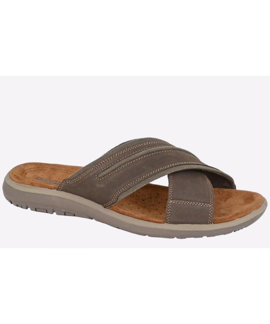 Roamers Continental Mule Sandal Mens - Brown - Size UK 10