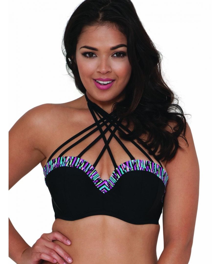 Curvy Kate Womens CS3741 Galaxy Bandeau Bikini Top - Multicolour - Size 32FF