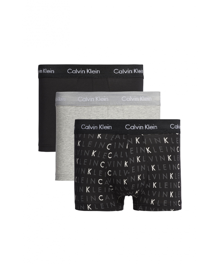 Calvin Klein slips met stretch en lage taille voor heren, set van 3, zwart