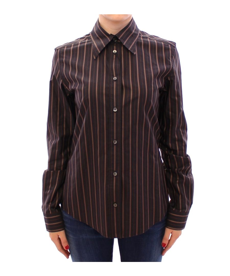 Image for Dolce & Gabbana Black Striped Cotton Button Down Shirt