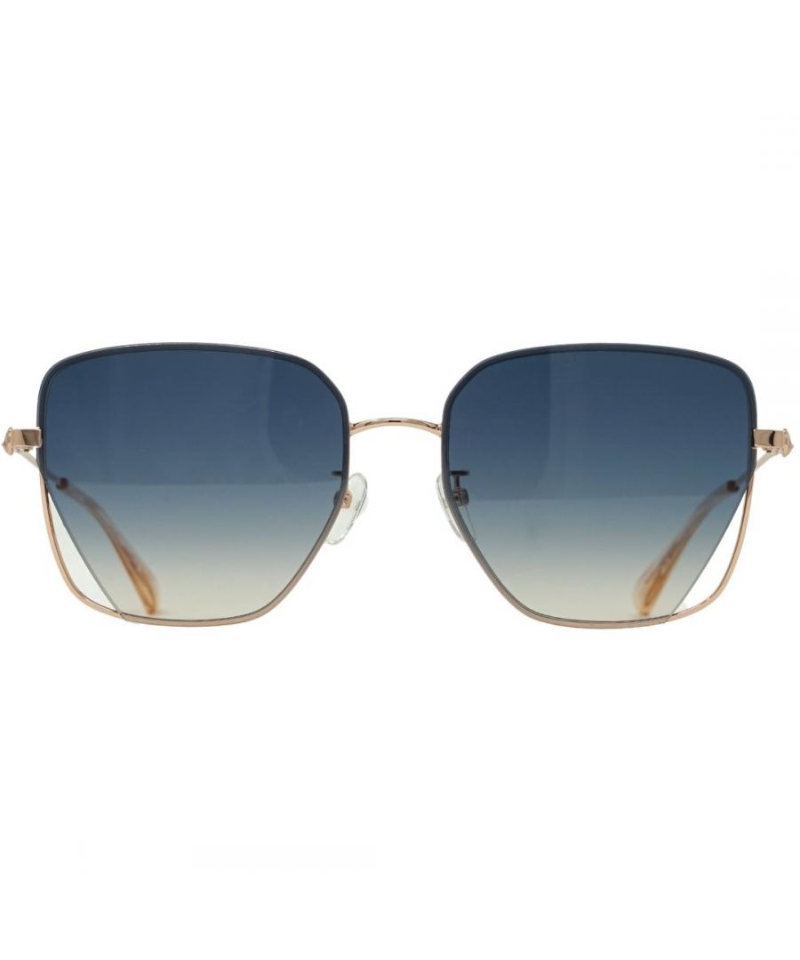 Moschino MOS103/F/S DDB Rose Gold Sunglasses. Lens Width = 59mm. Nose Bridge Width =17mm. Arm Length = 145mm. Sunglasses, Sunglasses Case, Cleaning Cloth and Care Instructions all Included. 100% Protection Against UVA & UVB Sunlight and Conform to British Standard EN 1836:2005
