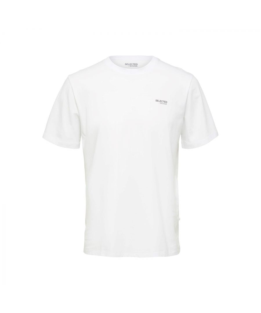 Selected Tee SS Aspen Logo Tee Wit