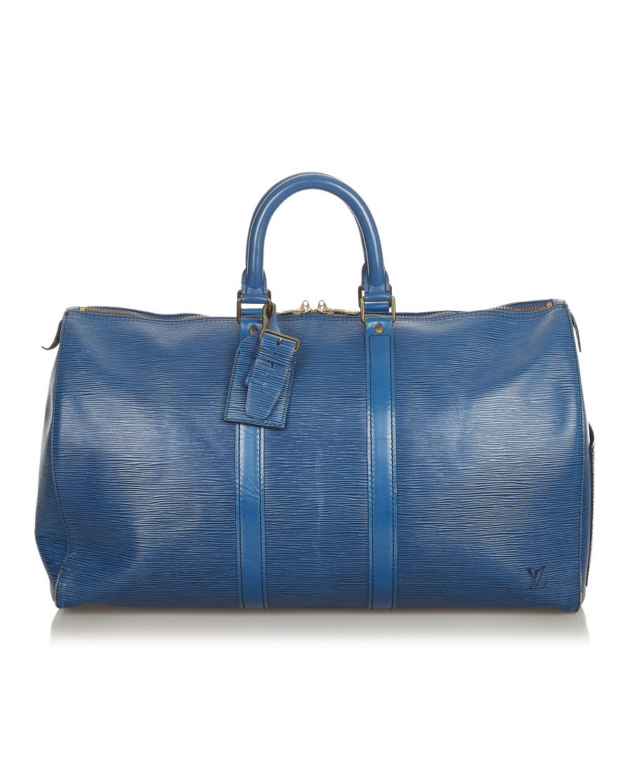 Image for Vintage Louis Vuitton Epi Keepall 45 Blue