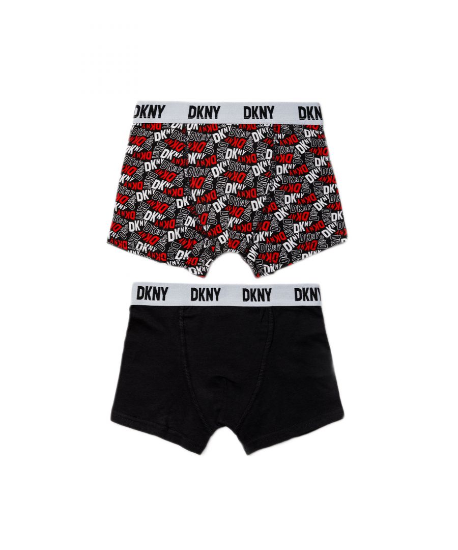 This boys' two-pack of boxers from DKNY Kids will update their underwear drawer this season. They feature the classic DKNY logo along the elasticated waistband, for a stretchy fit. The briefs are cotton, to ensure a comfortable feel all day.