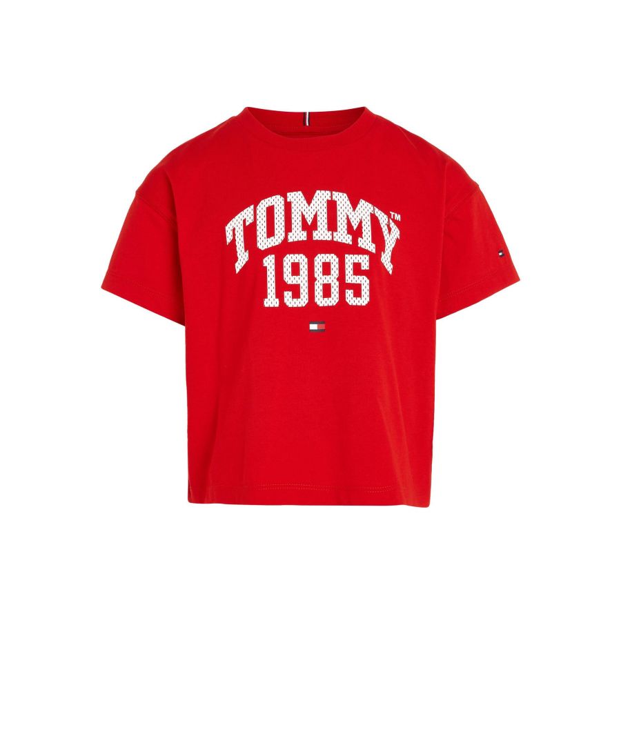 Tommy Hilfiger T-shirt met logo rood/wit