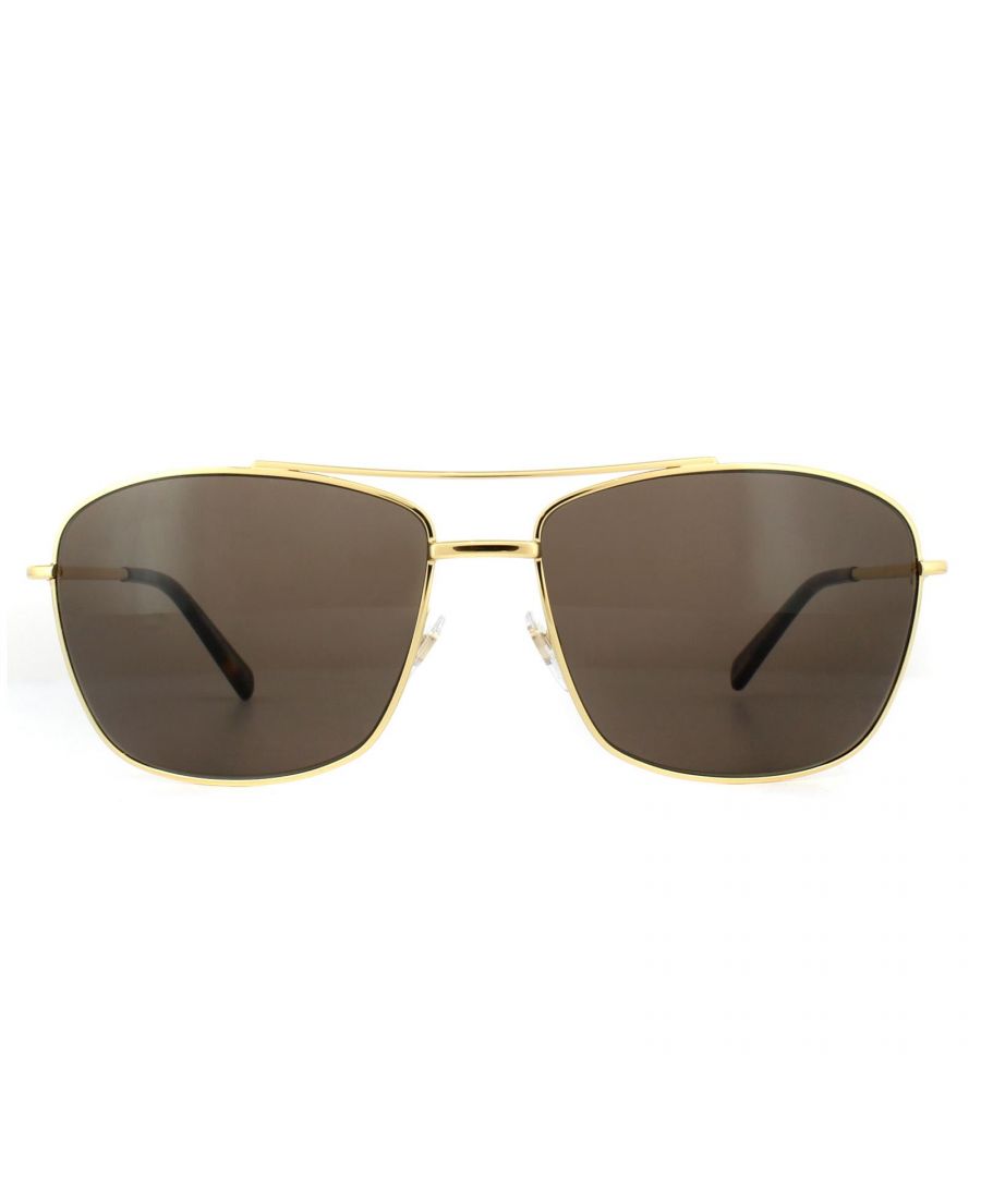 Mont Blanc Sunglasses MB548S 30E Gold Brown Metal - One Size