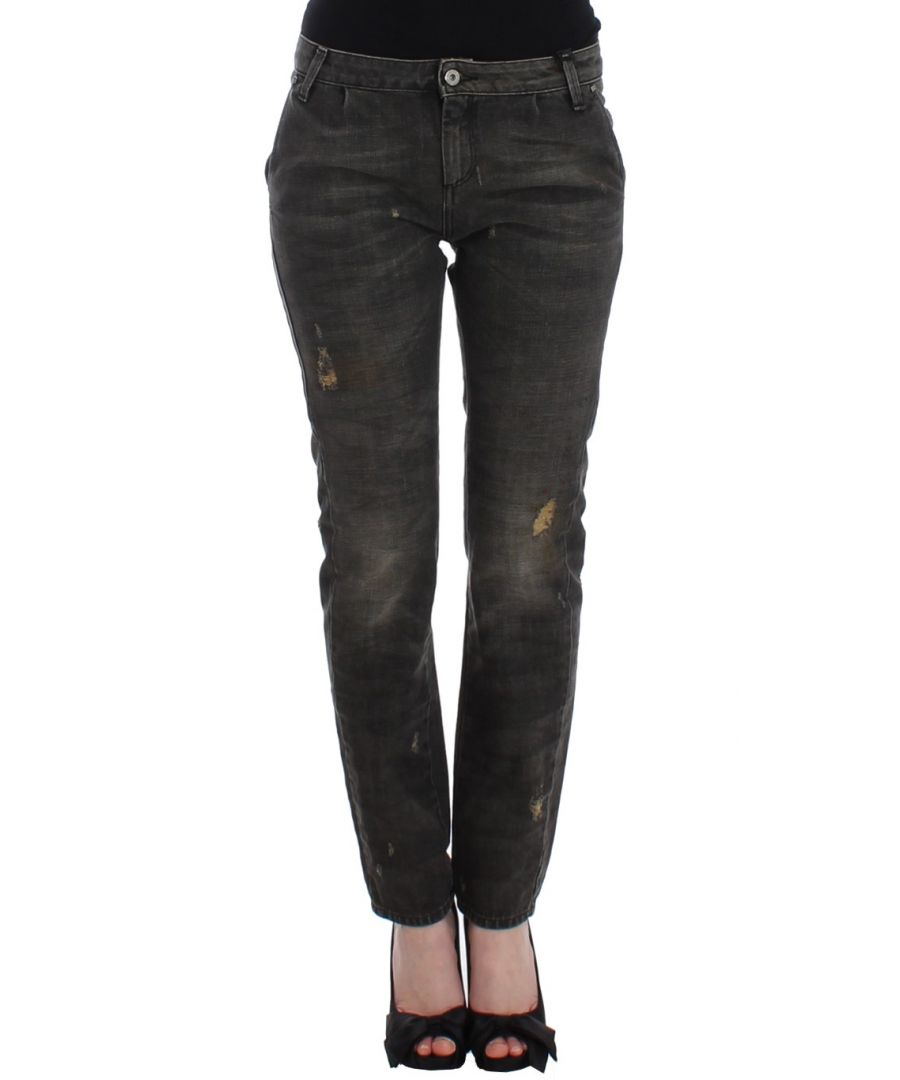 Image for Costume National Gray distressed jeans