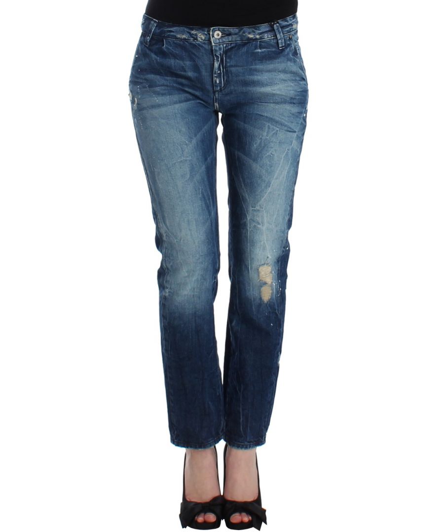 Image for Costume National Blue distressed boyfriend jeans