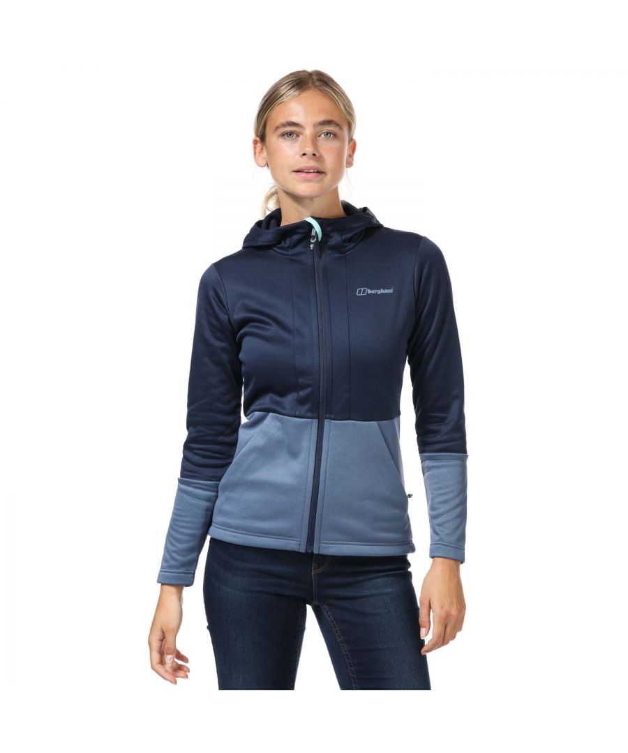 Womens Berghaus Motionik Fleece Jacket in dark blue.Versatile fleece top  ideal for everyday use. - Smooth faced fleece with warm brushed back lining. - Funnel neck.- Full zip fastening with chin guard.- Long sleeves.- Berghaus logo printed at left chest.- 100% Polyester excluding trims. Machine washable. - Ref: 4-A000865CV7