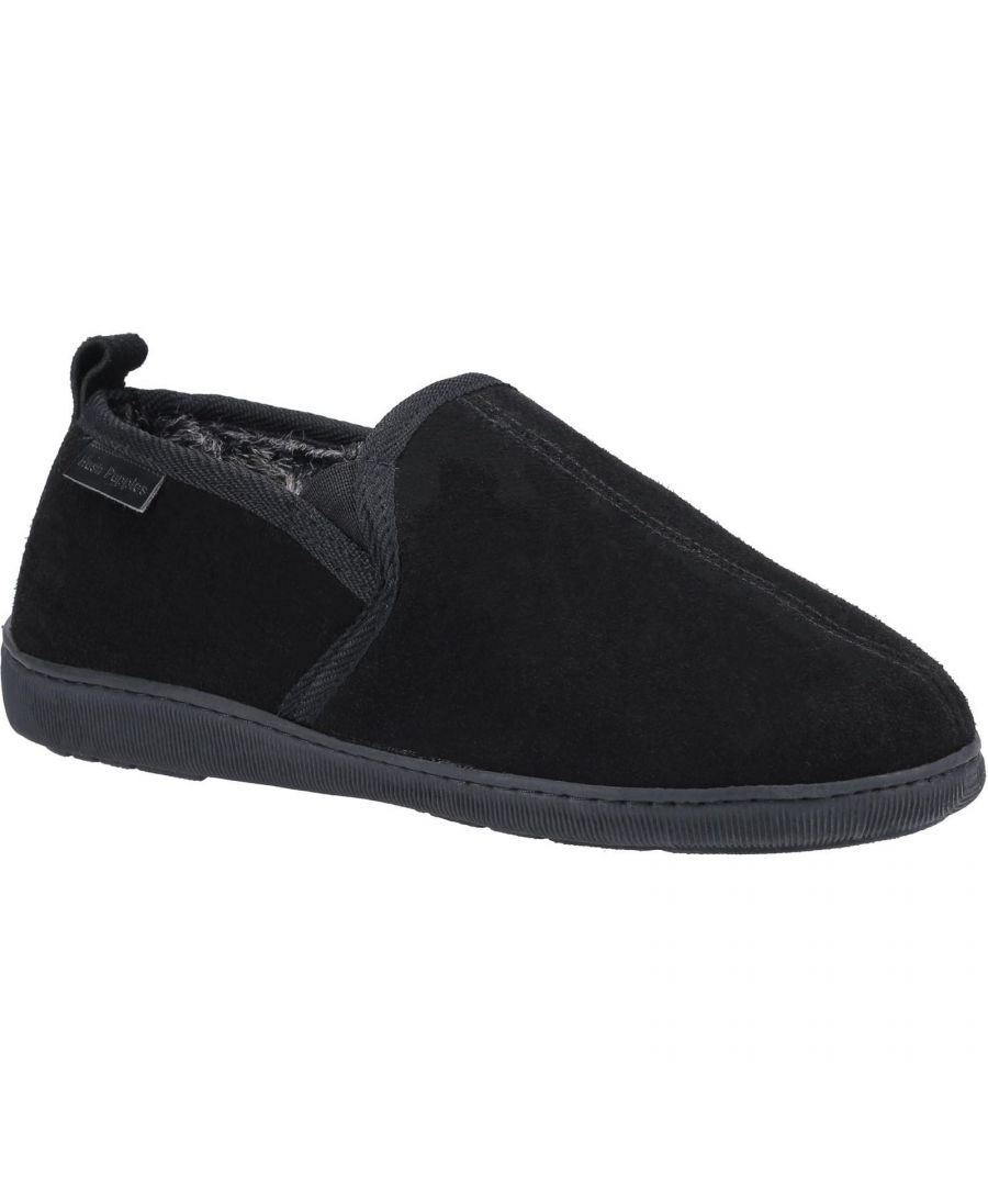 Hush Puppies Heren Arnold Slip On Leather Slipper (Zwart)